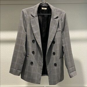 Essue Gray Plaid Blazer